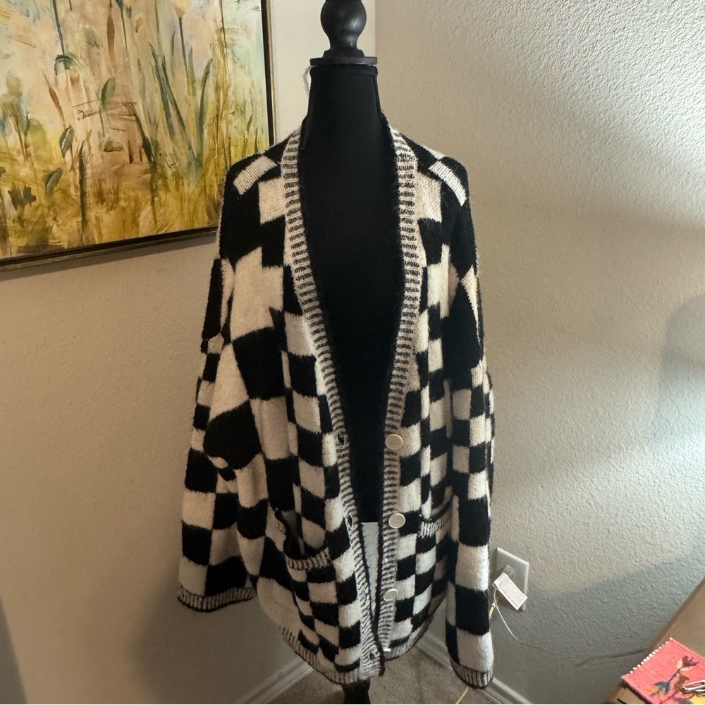 Checkered Thick Sweater